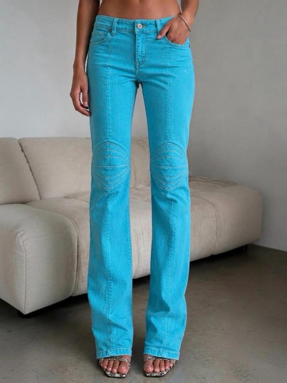 Vintage Just Cavalli Turquoise Jeans - Picture 2 of 8